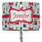 Santa and Presents 16" Drum Lampshade - ON STAND (Fabric)