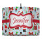 Santa and Presents 16" Drum Pendant Lamp - Fabric (Personalized)