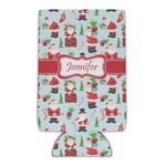 Santa and Presents Can Cooler (16 oz) (Personalized)