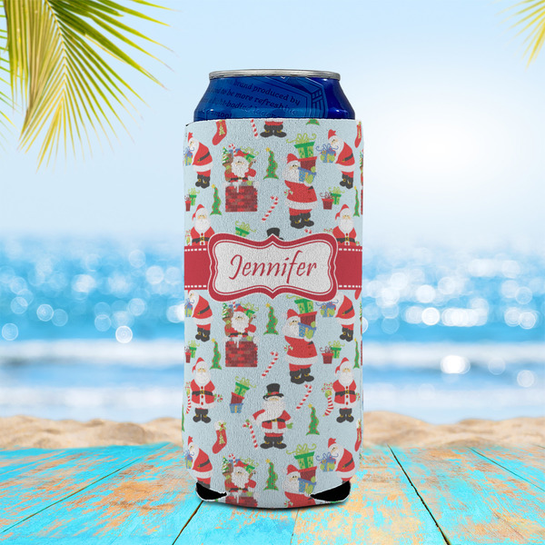 Santa and Presents 16oz Can Sleeve - LIFESTYLE