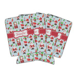Santa and Presents Can Cooler (16 oz) - Set of 4 (Personalized)