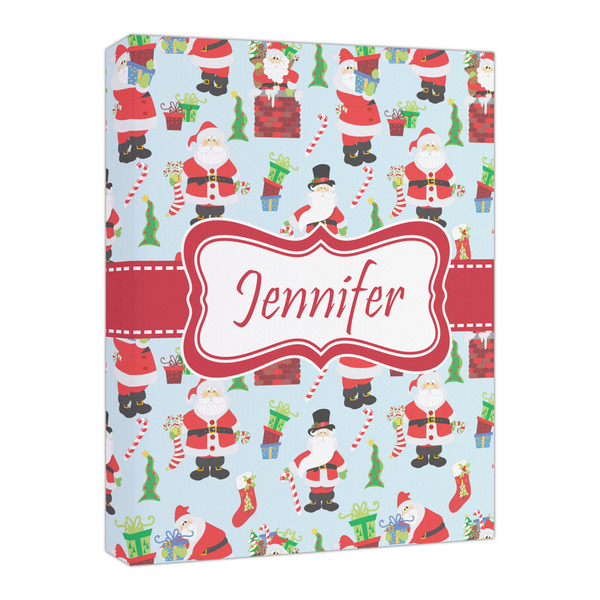 Custom Santa and Presents Canvas Print - 16x20 (Personalized)