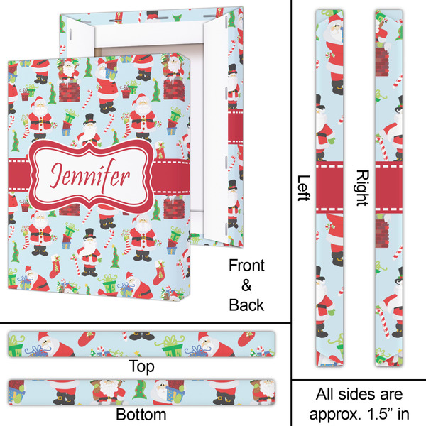 Santa and Presents 16x20 - Canvas Print - Approval