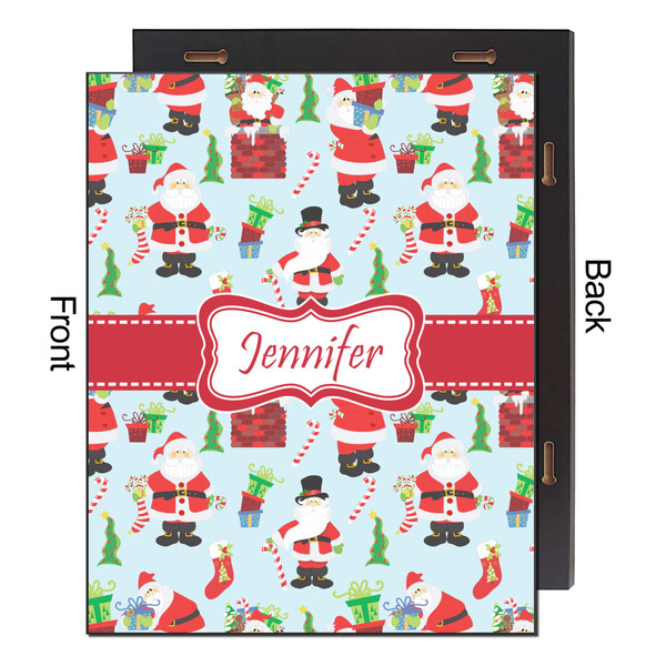 Santa and Presents 16x20 Wood Print - Front & Back View