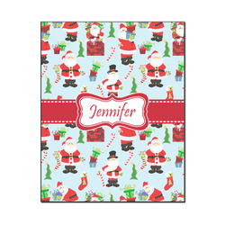 Santa and Presents Wood Print - 16x20 (Personalized)
