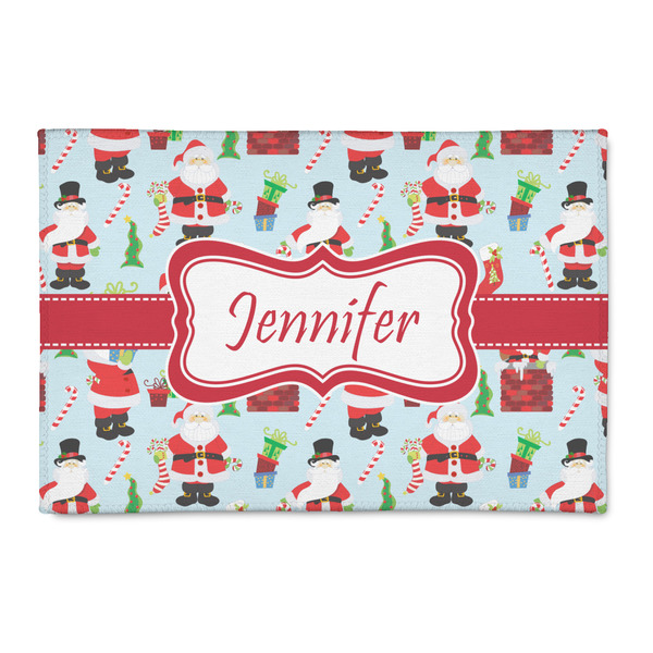 Custom Santa and Presents 2' x 3' Indoor Area Rug (Personalized)
