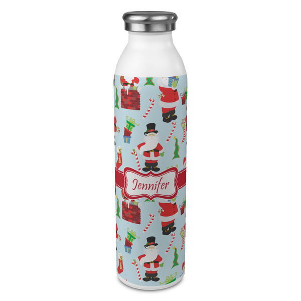 Custom Santa and Presents 20oz Stainless Steel Water Bottle - Full Print (Personalized)