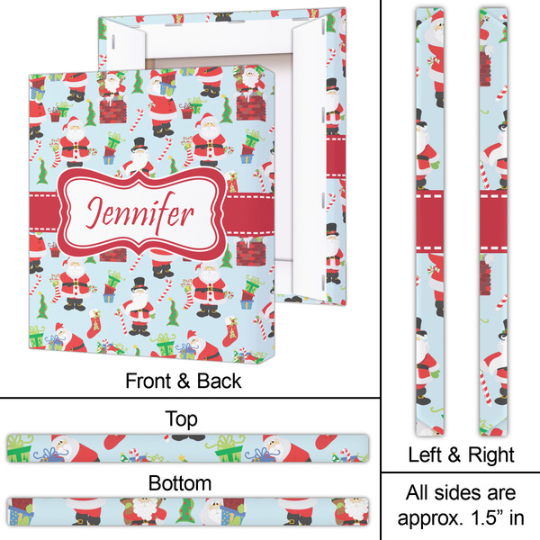 Santa and Presents 20x24 - Canvas Print - Approval