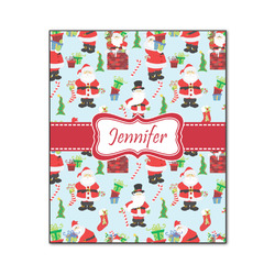 Santa and Presents Wood Print - 20x24 (Personalized)