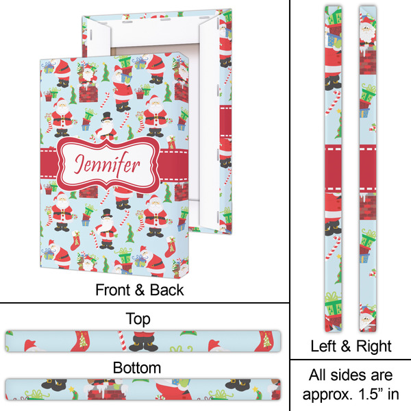 Santa and Presents 20x30 - Canvas Print - Approval