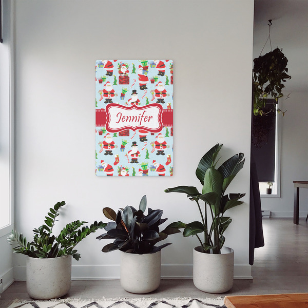 Santa and Presents 20x30 - Canvas Print - In Context