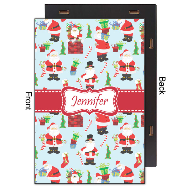 Santa and Presents 20x30 Wood Print - Front & Back View