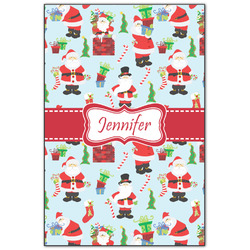 Santa and Presents Wood Print - 20x30 (Personalized)