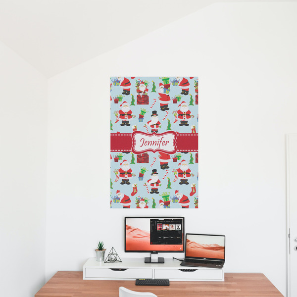 Santa and Presents 24x36 - Matte Poster - On the Wall
