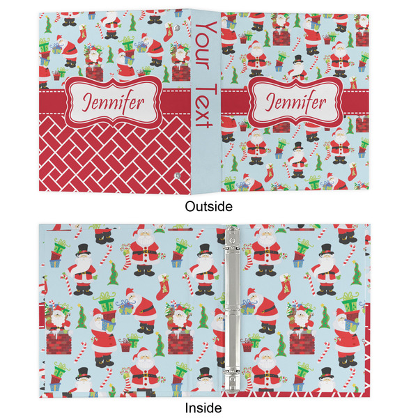 Santa and Presents 3 Ring Binders - Full Wrap - 1" - APPROVAL