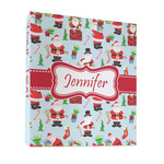 Santa and Presents 3 Ring Binder - Full Wrap - 1" (Personalized)