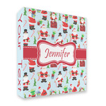 Santa and Presents 3 Ring Binder - Full Wrap - 2" (Personalized)