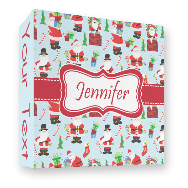 Custom Santa and Presents 3 Ring Binder - Full Wrap - 3" (Personalized)