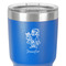 Santa and Presents 30 oz Stainless Steel Ringneck Tumbler - Blue - Close Up