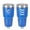 Santa and Presents 30 oz Stainless Steel Tumbler - Royal Blue - Double-Sided (Personalized)
