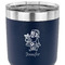 Santa and Presents 30 oz Stainless Steel Ringneck Tumbler - Navy - CLOSE UP