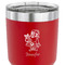 Santa and Presents 30 oz Stainless Steel Ringneck Tumbler - Red - CLOSE UP