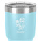Santa and Presents 30 oz Stainless Steel Ringneck Tumbler - Teal - Close Up
