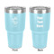 Santa and Presents 30 oz Stainless Steel Tumbler - Teal - Double-Sided (Personalized)
