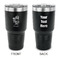 Santa and Presents 30 oz Stainless Steel Ringneck Tumblers - Black - Double Sided - APPROVAL