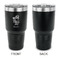 Santa and Presents 30 oz Stainless Steel Ringneck Tumblers - Black - Single Sided - APPROVAL