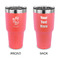 Santa and Presents 30 oz Stainless Steel Tumbler - Coral - Double Sided (Personalized)
