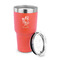 Santa and Presents 30 oz Stainless Steel Ringneck Tumblers - Coral - LID OFF