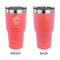Santa and Presents 30 oz Stainless Steel Ringneck Tumblers - Coral - Single Sided - APPROVAL