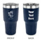 Santa and Presents 30 oz Stainless Steel Ringneck Tumblers - Navy - Double Sided - APPROVAL