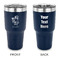 Santa and Presents 30 oz Stainless Steel Tumbler - Navy - Double Sided (Personalized)