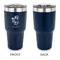 Santa and Presents 30 oz Stainless Steel Ringneck Tumblers - Navy - Single Sided - APPROVAL