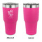 Santa and Presents 30 oz Stainless Steel Ringneck Tumblers - Pink - Single Sided - APPROVAL