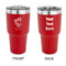 Santa and Presents 30 oz Stainless Steel Ringneck Tumblers - Red - Double Sided - APPROVAL