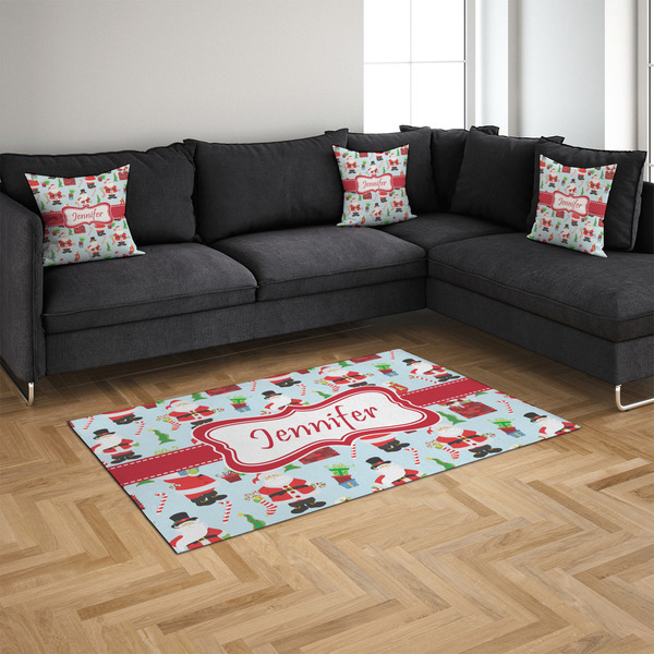 Santa and Presents 4'x6' Indoor Area Rugs - IN CONTEXT