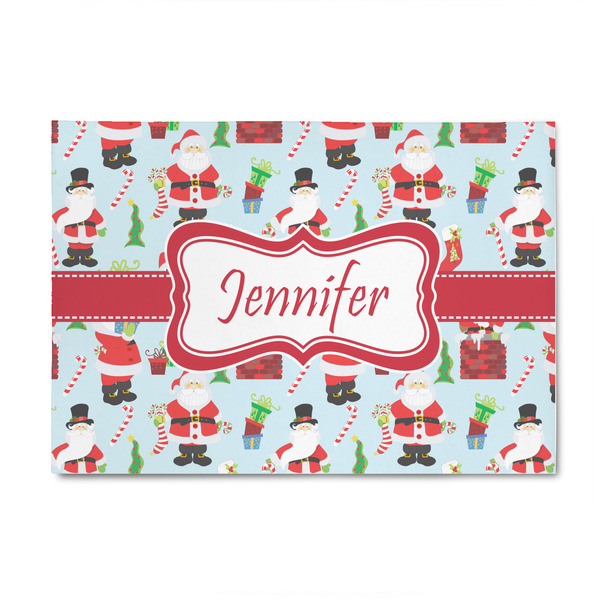 Custom Santa and Presents 4' x 6' Indoor Area Rug (Personalized)
