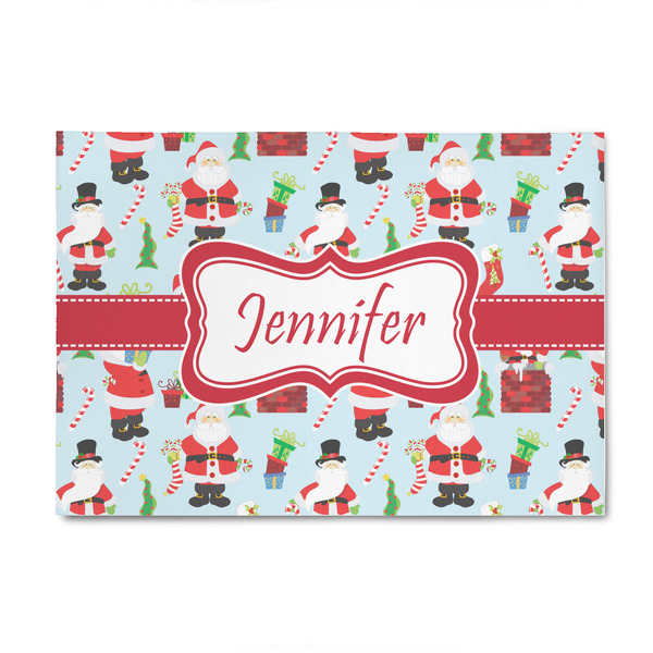 Custom Santa and Presents 4' x 6' Patio Rug (Personalized)