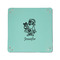 Santa and Presents 6" x 6" Teal Leatherette Snap Up Tray - APPROVAL