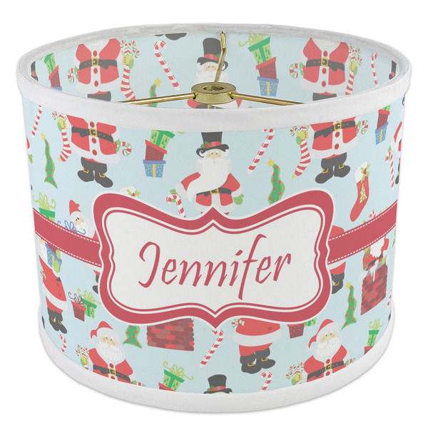 Santa and Presents 8" Drum Lampshade - ANGLE Poly-Film