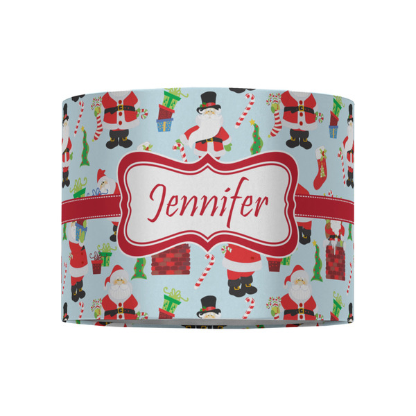 Santa and Presents 8" Drum Lampshade - FRONT (Fabric)