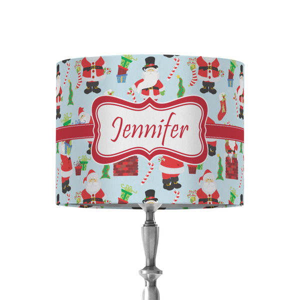 Custom Santa and Presents 8" Drum Lamp Shade - Fabric (Personalized)