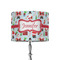 Santa and Presents 8" Drum Lampshade - ON STAND (Fabric)