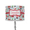 Santa and Presents 8" Drum Lampshade - ON STAND (Poly Film)