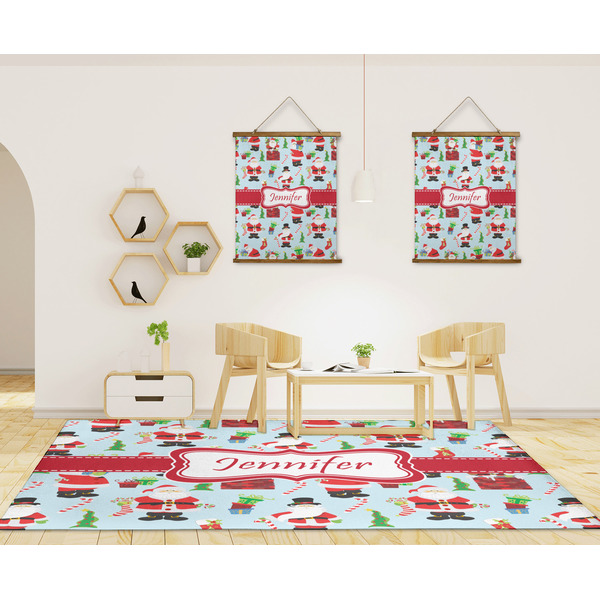 Santa and Presents 8'x10' Indoor Area Rugs - IN CONTEXT