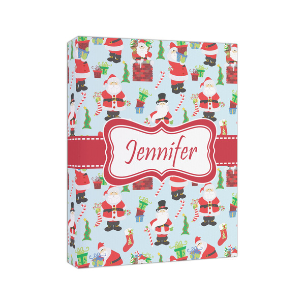 Santa and Presents 8x10 - Canvas Print - Angled View