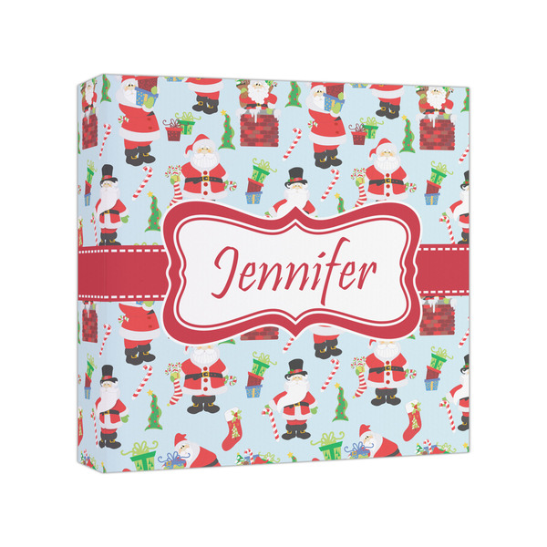 Custom Santa and Presents Canvas Print - 8x8 (Personalized)